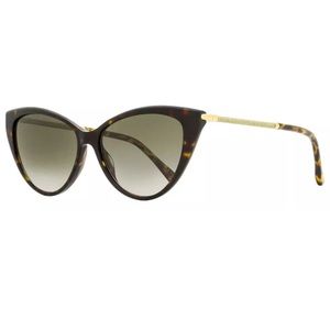 NWT [Jimmy Choo] VAL Cat Eye Havana Women’s Sunglasses with Case